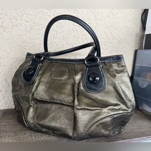 Gold and Black Women's Tote Bag